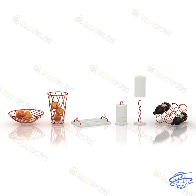 Elevate Your Space: The Art of Functional Luxury with Metal Wire & Marble Decor