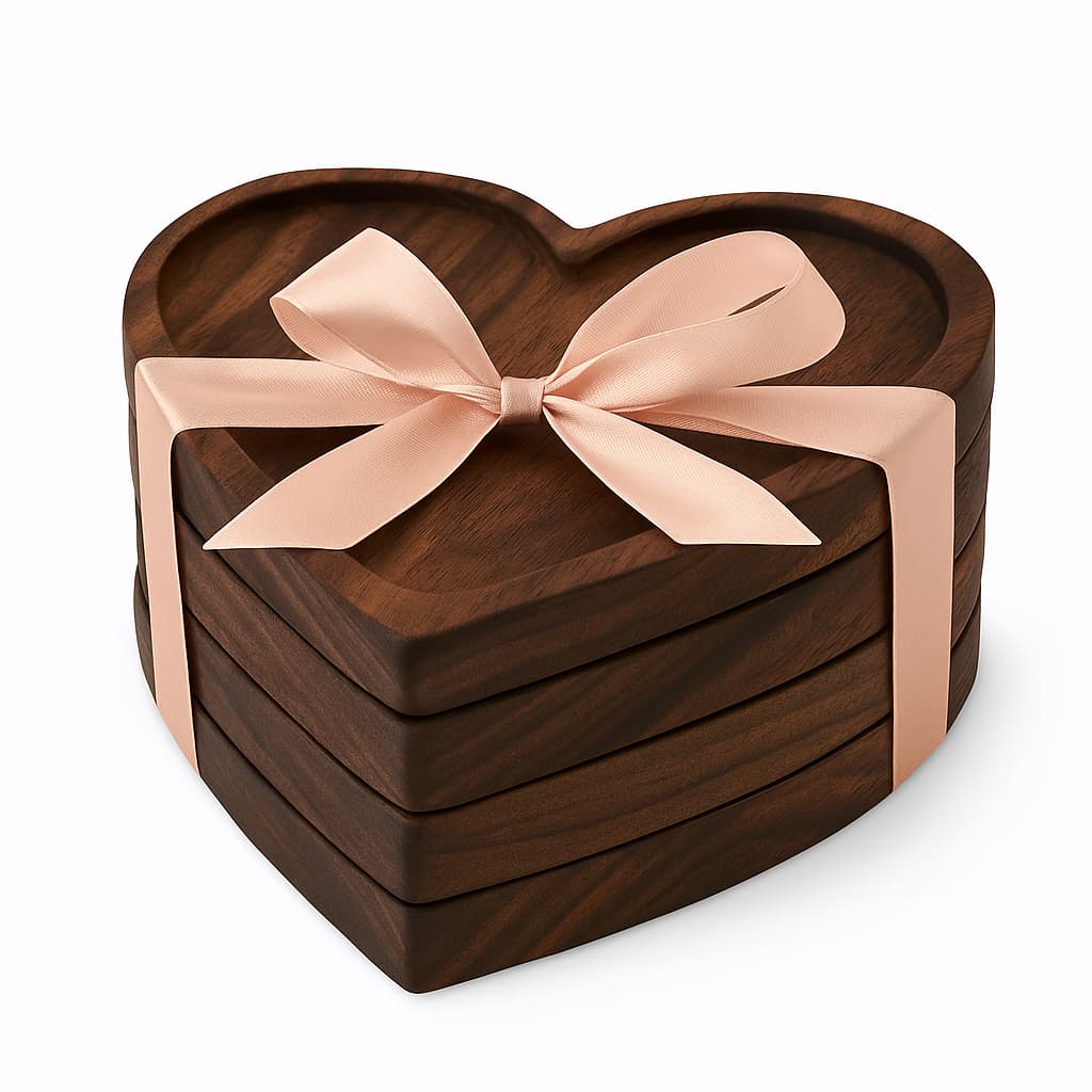 Wooden Tea Coaster Set