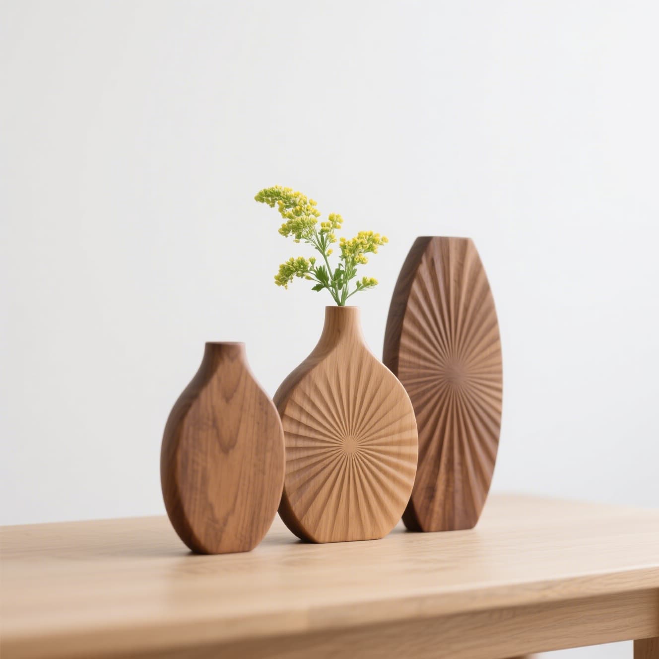 Vintage Natural Wood Vase