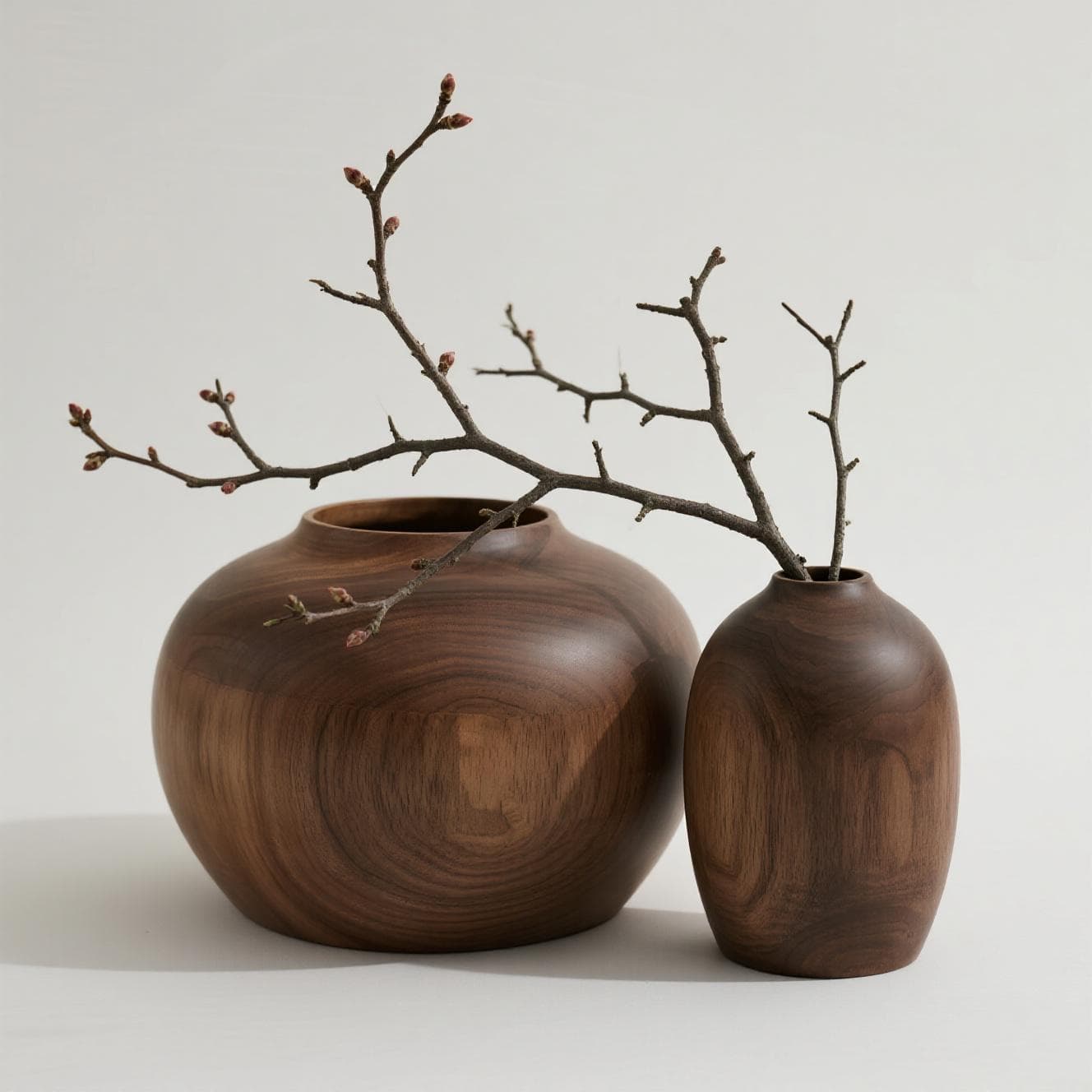 Natural Wood Flower Vase