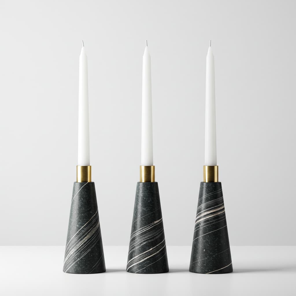 Marble Brass Candle Holder Marble Brass Candle Holder