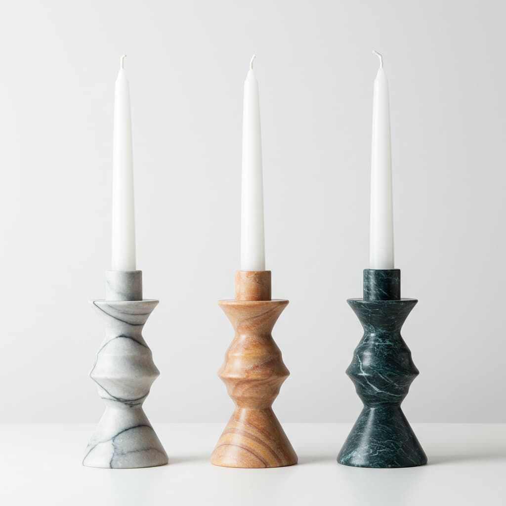 Green Marble Candle Holder Green Marble Candle Holder