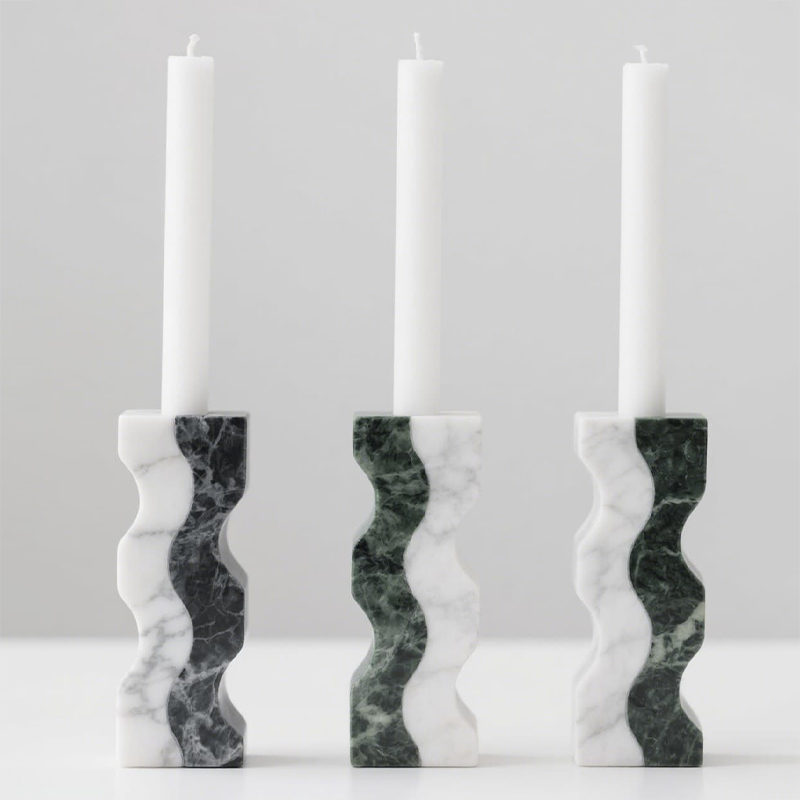 Black Marble Candle Holder Black Marble Candle Holder