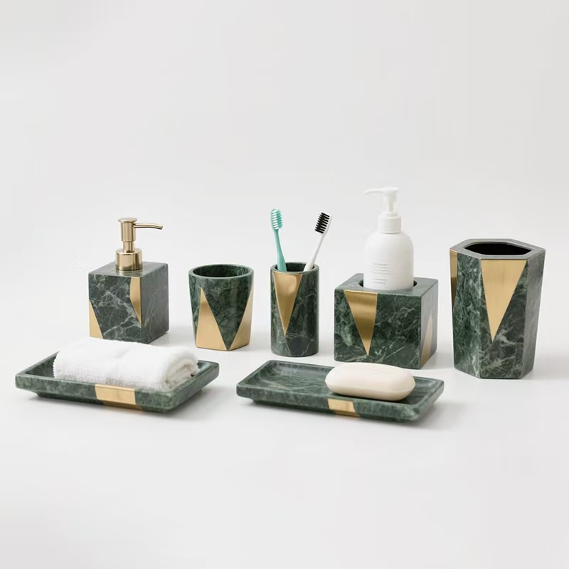 Green Marble Bathroom Accessories