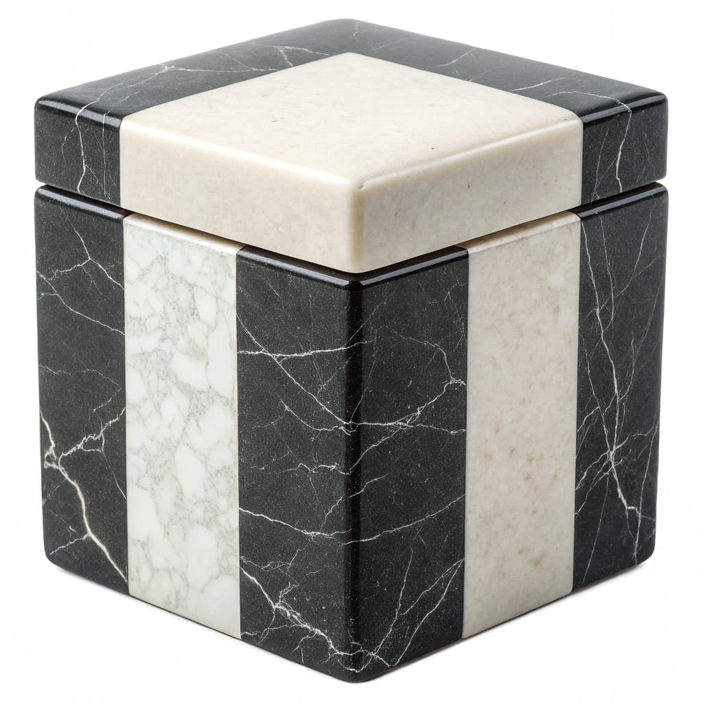 Square Marble Spice Jar