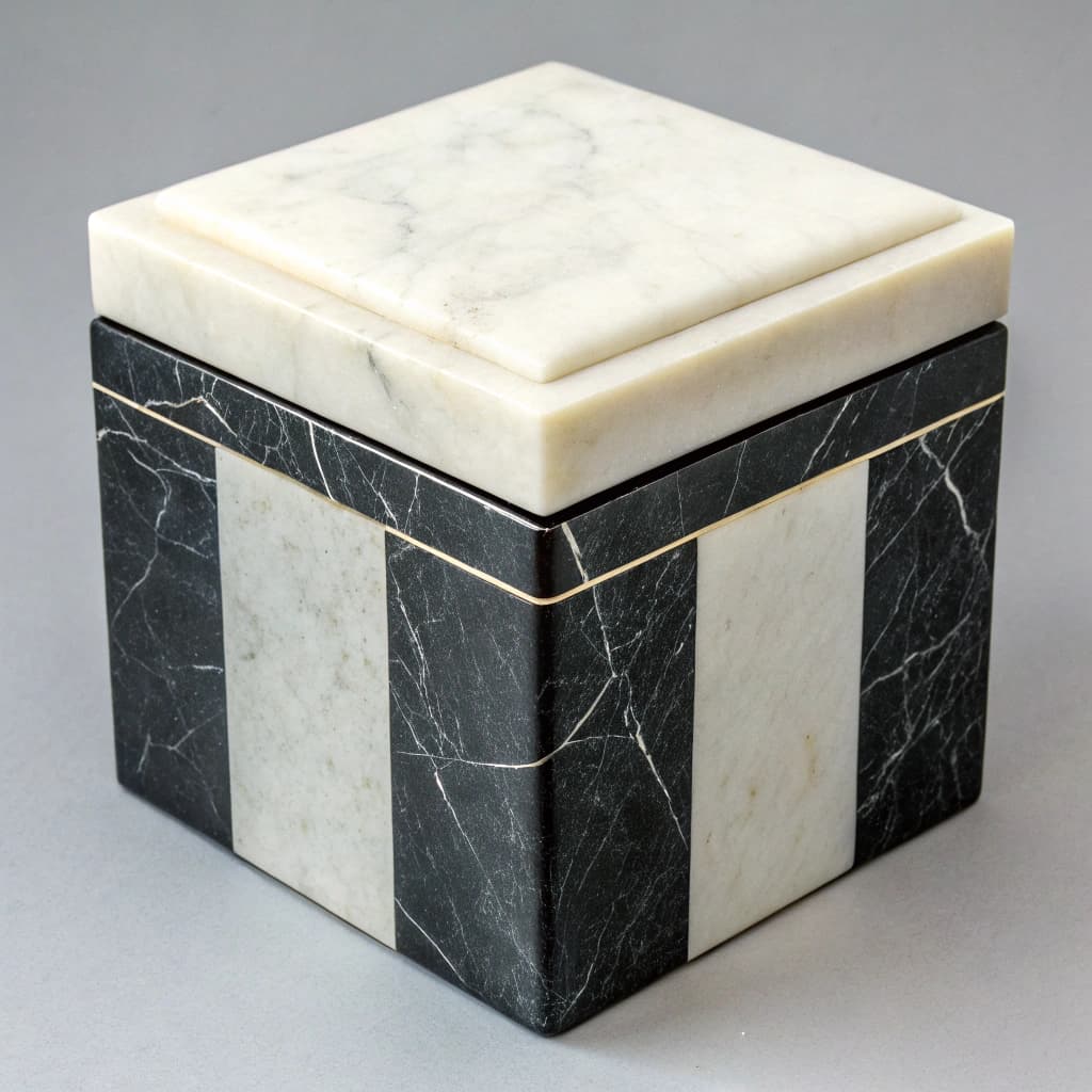 Square Marble Spice Jar