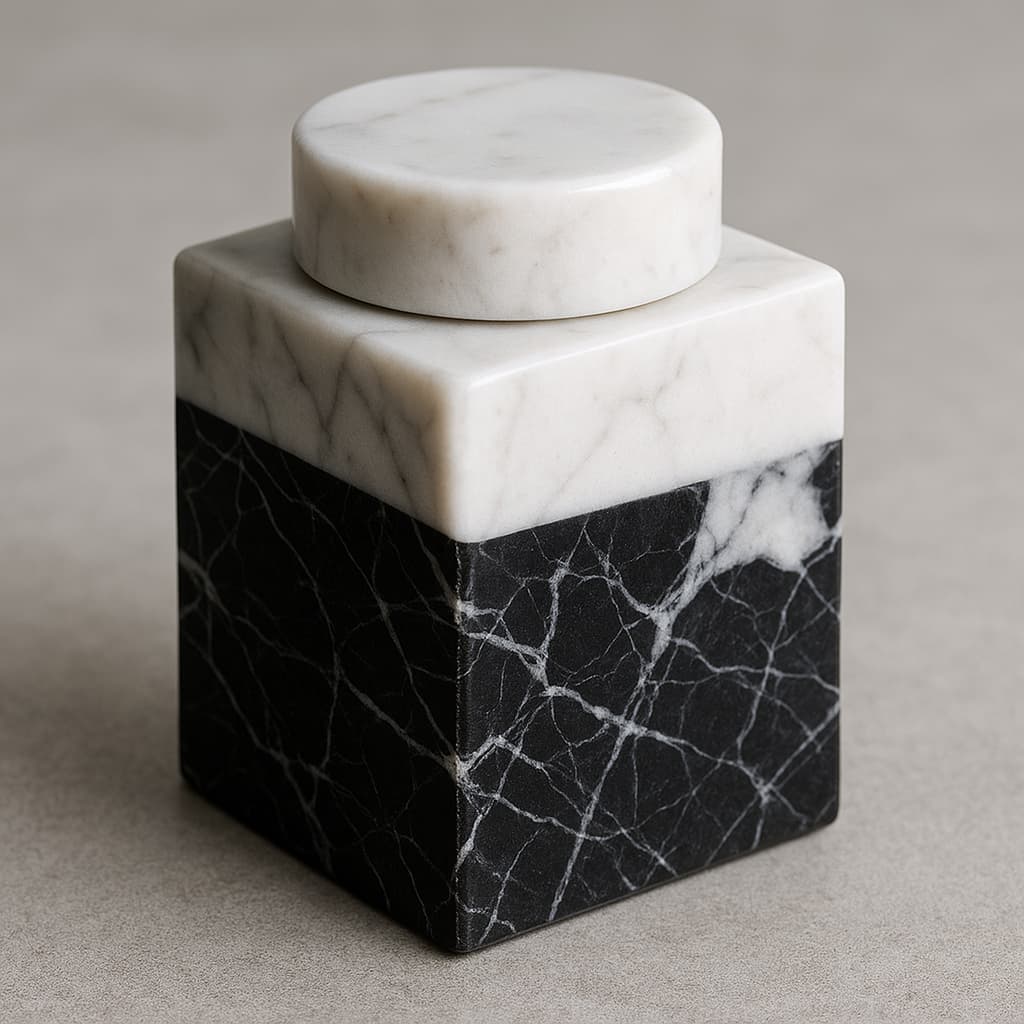 Marble Spice Jar Container
